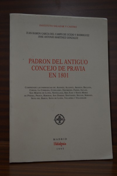 PADRN DEL ANTIGUO CONCEJO DE PRAVIA EN 1801.